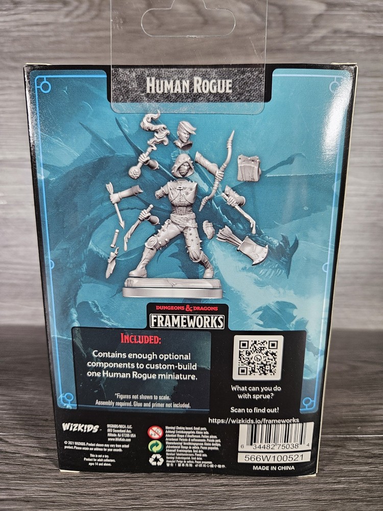 Official Frameworks Dungeons & Dragons Human Rogue Miniature D&D Figure