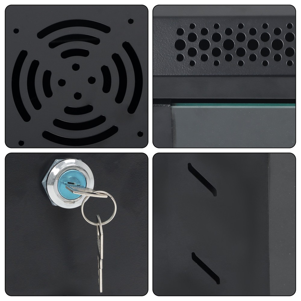 LABLT 9U Network Server Cabinet Rack Wall Mount Maximum Depth 15.5" With Locks