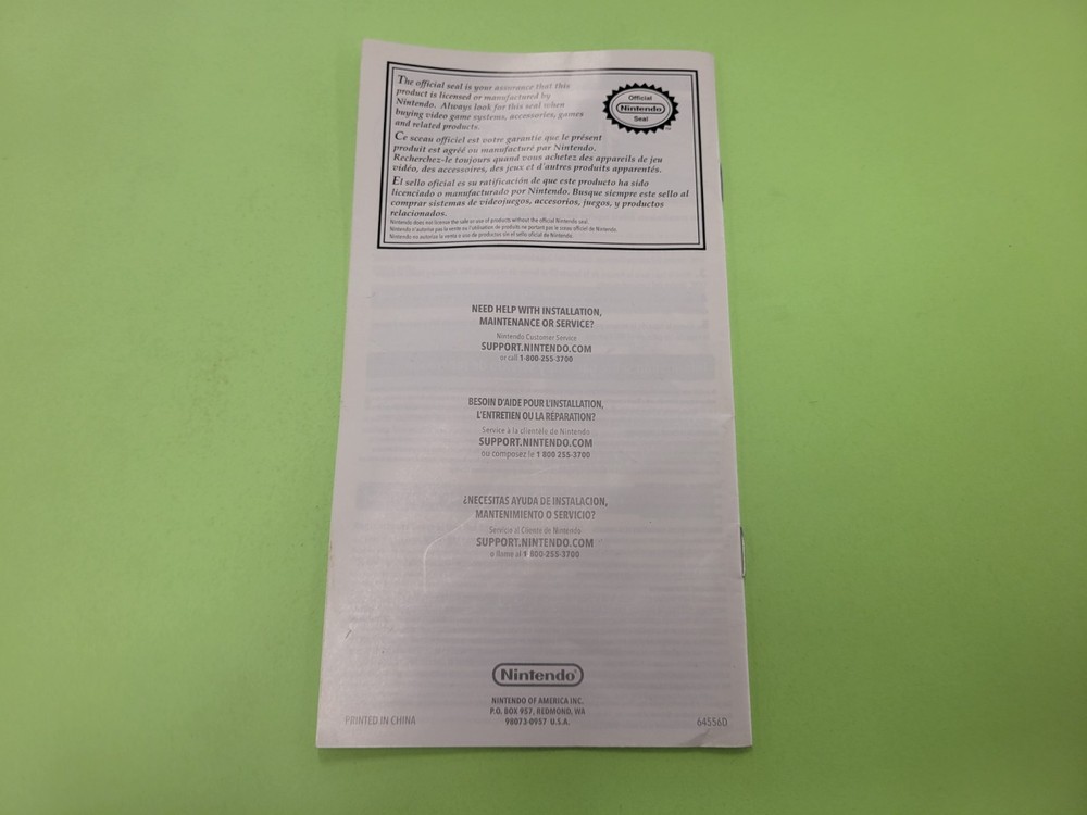 Wii remote Controller Nintendo Wii MANUAL ONLY Authentic Booklet