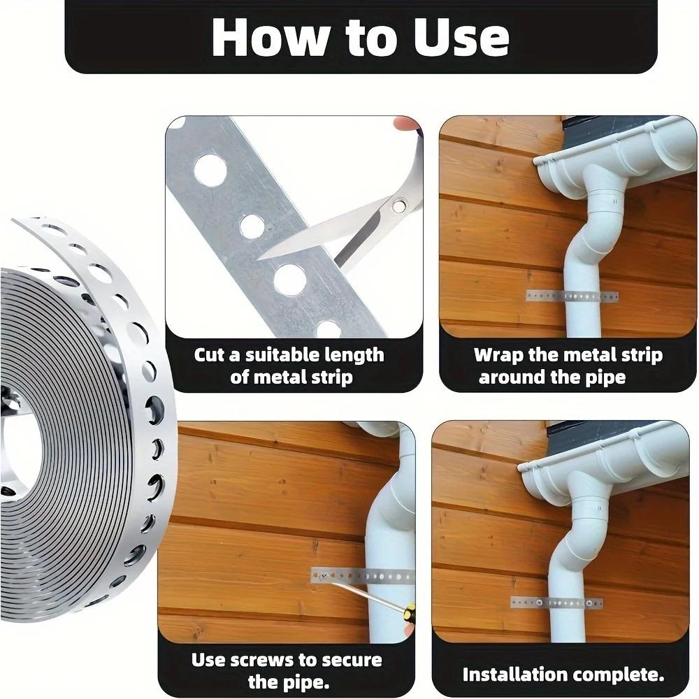 Galvanized Perforated Metal Tape Roll Multi-Slot Pipe Support Hanging Strap