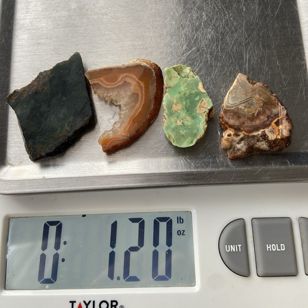 Stunning Unique Mini Lapidary Slabs 4 Pc