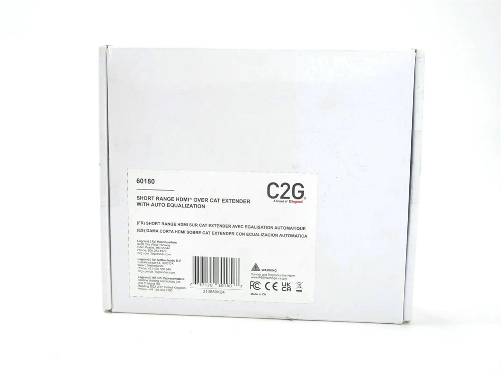 C2G 60180 Short Range HDMI Over Cat Extender With Auto Equalization