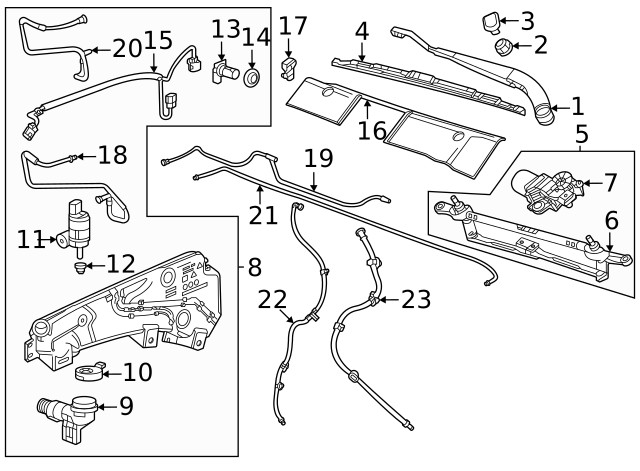 Genuine GM Washer Hose 84968440