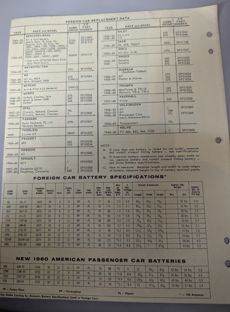 Studebaker Accessory Globe Battery Flyer