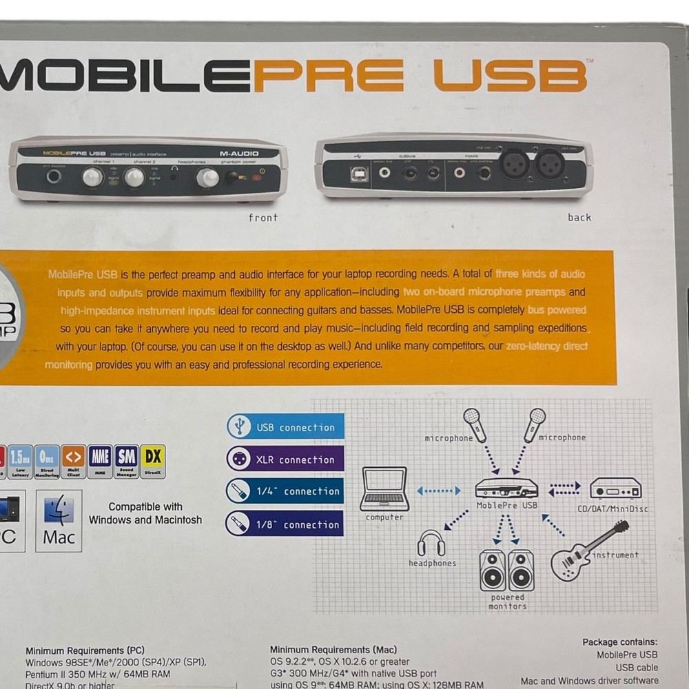 M-Audio 200F Mobile Pre USB Preamp & Audio Interface