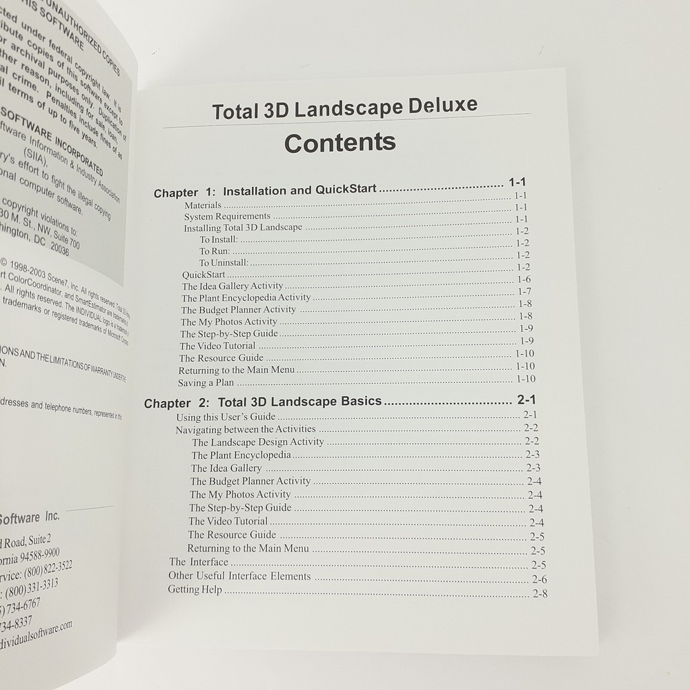 Total 3D Landscape Deluxe 6.0 software PC CD 3-Disc Set Guide 2003 Win XP/98