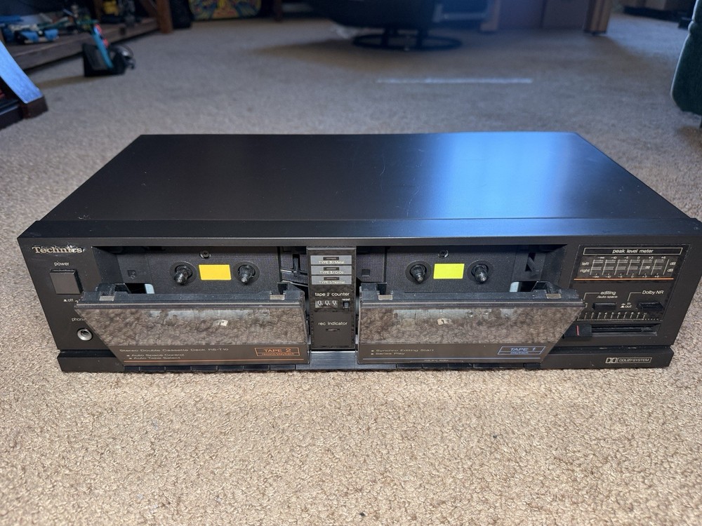 Technics RS-T10 Stereo Double Cassette Deck – Tested, Works, Issues READ