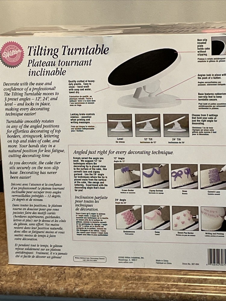Wilton Tilting Turntable Cake Decorating Display Table - NEW