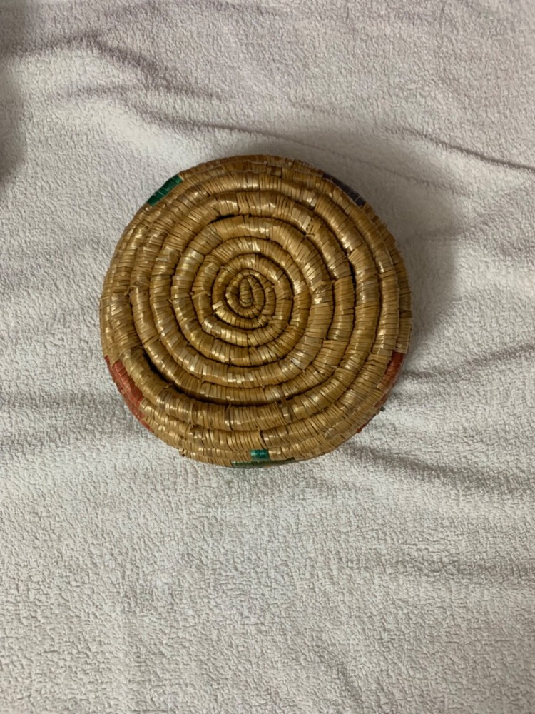 hand won basket of straw