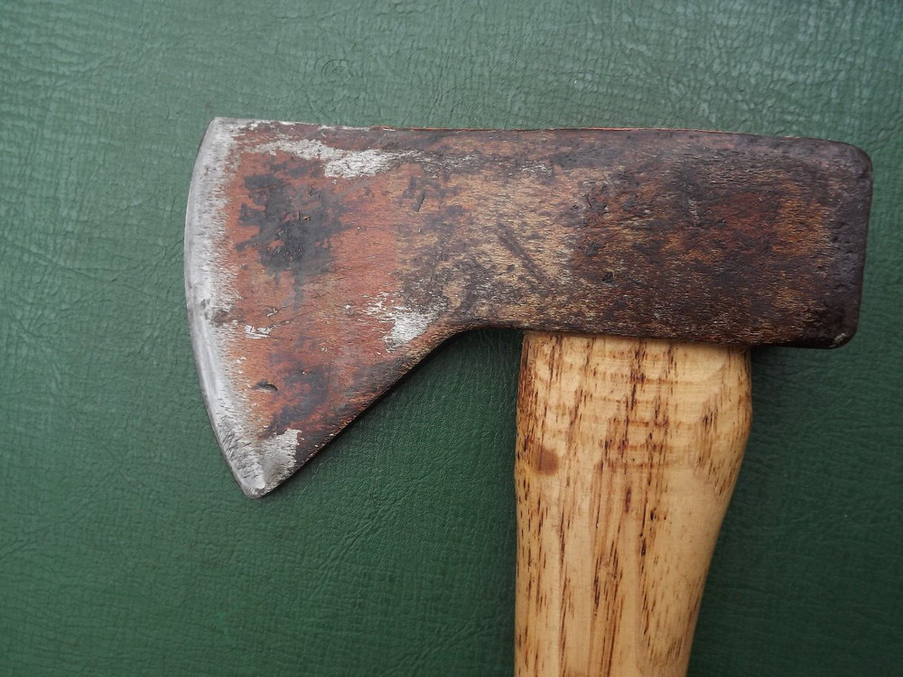 Vintage Small NORLUND Hatchet Axe & Leather Sheath