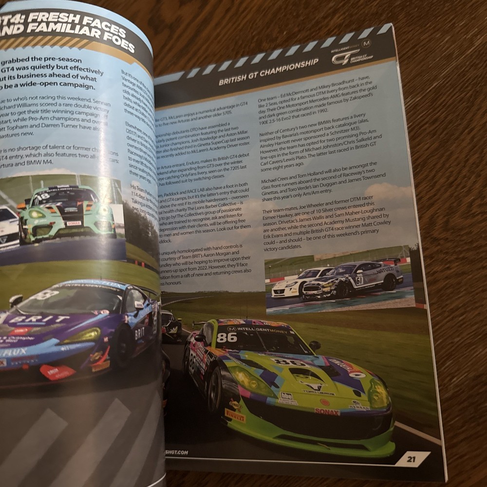 British GT Programme - April 2023 - Oulton Park - Pre owned