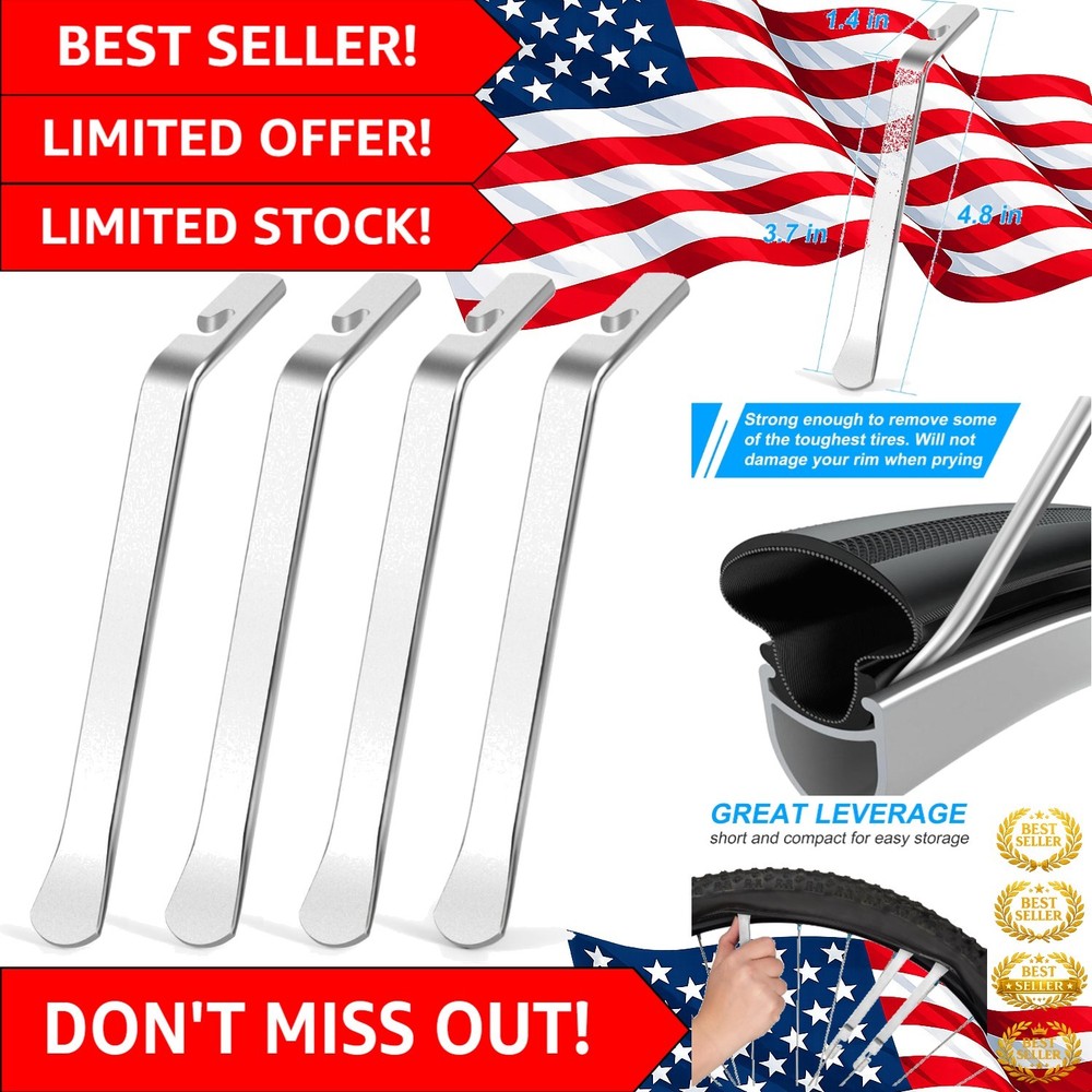 Minimalist Packaging 4pcs Stainless Steel Tire Pry Tools - Easy Storage Solution