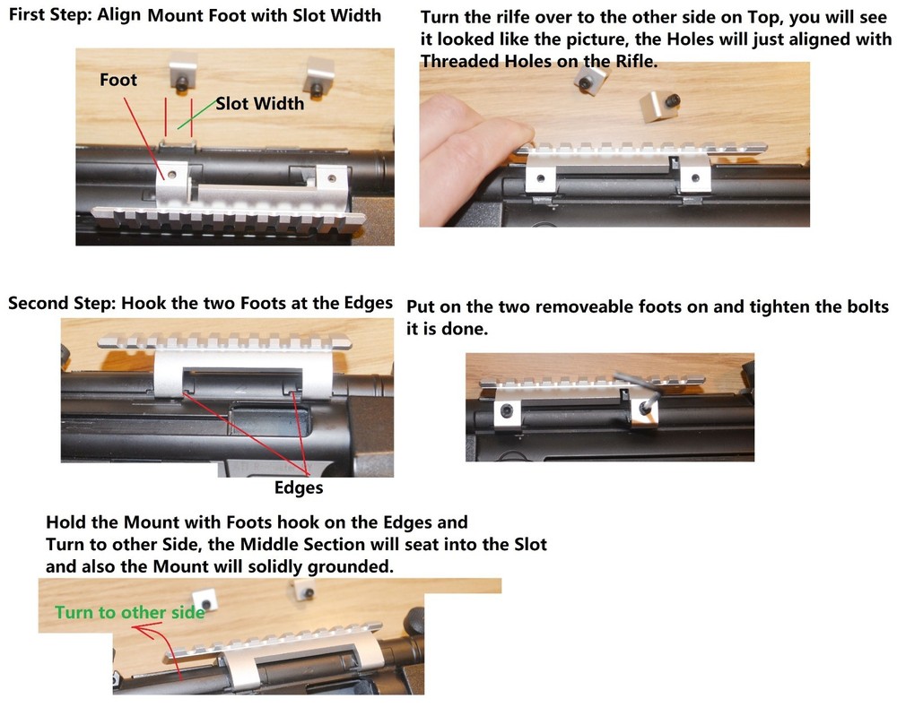 Claw Mount For Scope and Dot Sight Aluminum Anodized Blue Finish