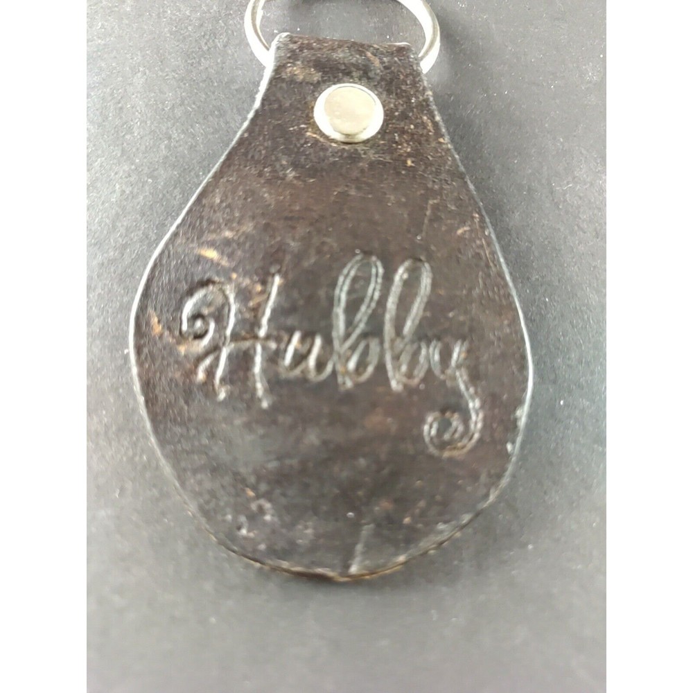Hubby Large Leather Keychain Flawed Used Rough