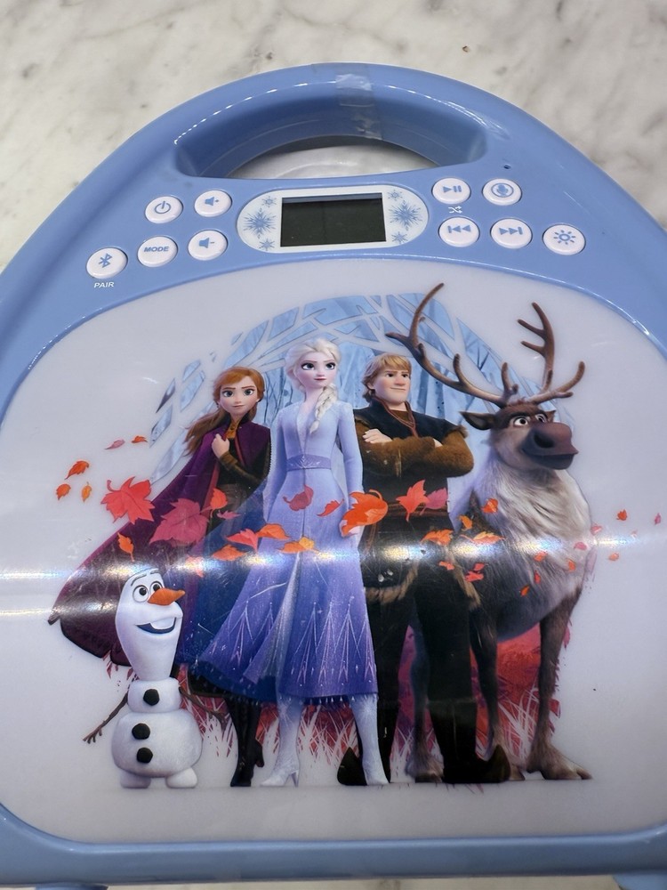 Disney Frozen II Bluetooth Karaoke Machine LED Lights Missing Microphone