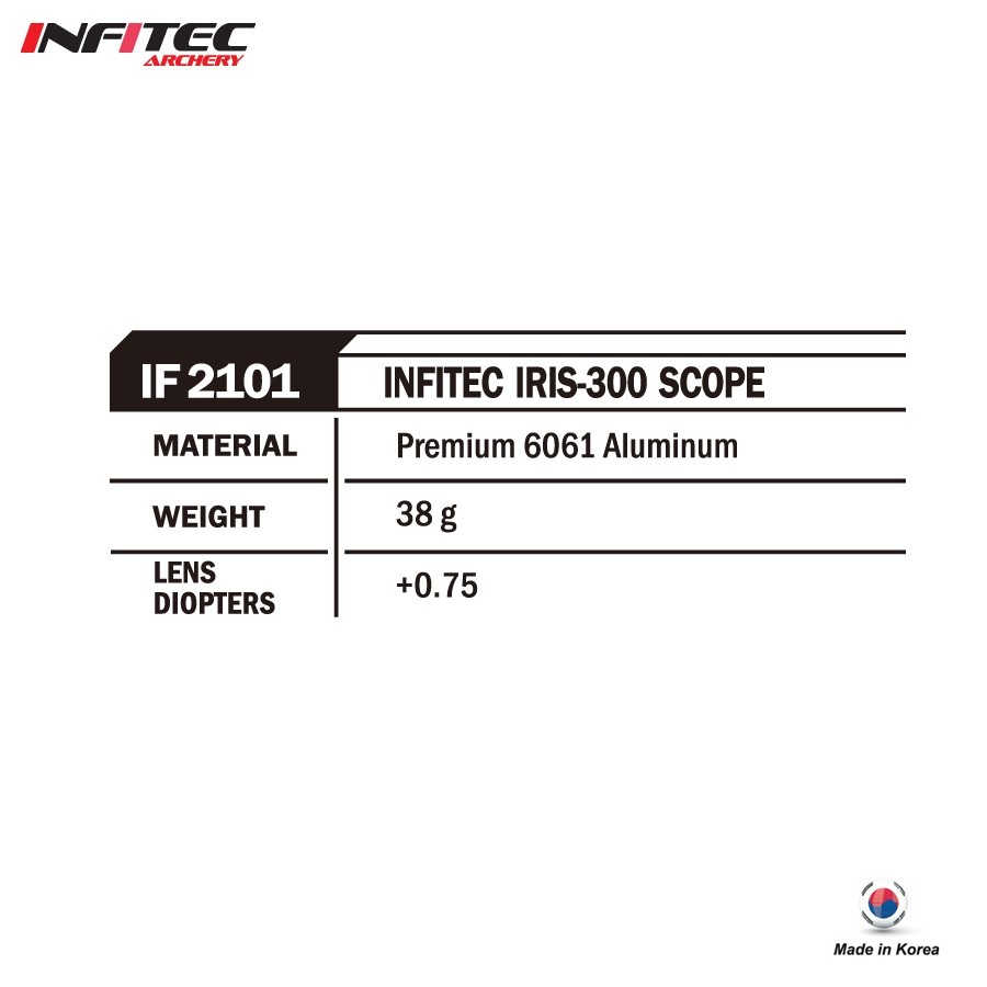 Infitec 29mm Diameter IRIS-300 Compound Bow Scope / Made in Korea