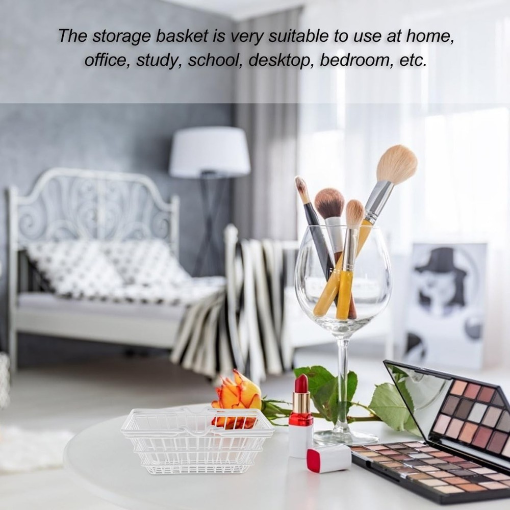 Shopping Basket for Mini Wire Baskets Small Iron Storage Basket with Handle M...