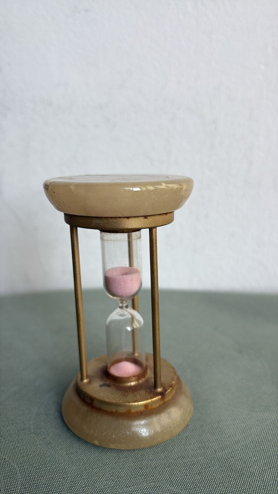 Old Hourglass With Alabaster Bases