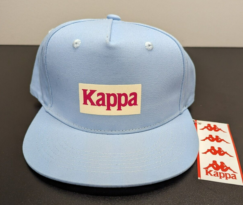 Kappa Hat Graphik Logo Authentic Tornado Snapback Adjustable Light Blue - NWT