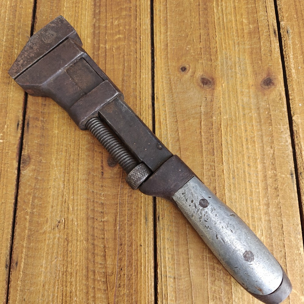 Antique B&C Bemis & Call 12" Adjustable Monkey Wrench w/ Aluminum Handle
