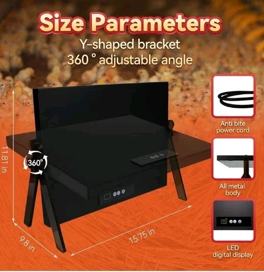 Smart Chick brooder Heating Plate for Chick 12"x16" Chicken coop Heater