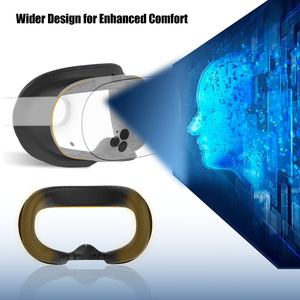 Face Cover for Meta Quest 3S VR Headset PU Pad Interface Replacement Mask