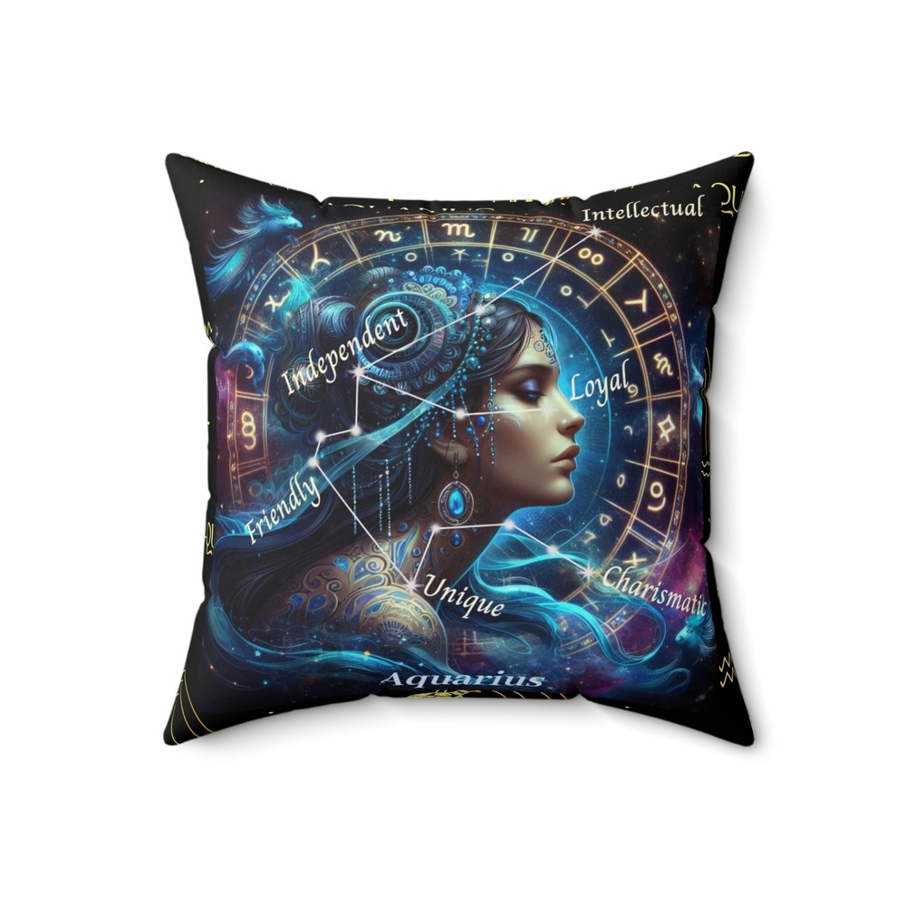 Aquarius Polyester Square Pillow
