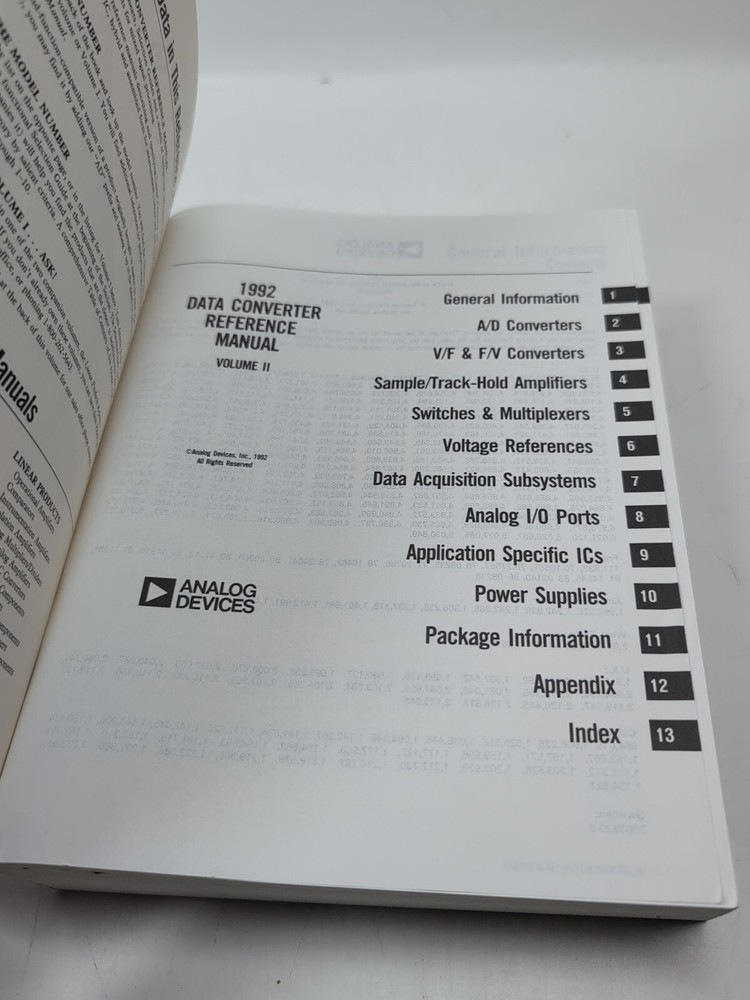 Electronics Book: Analog Devices, Data Converter Reference Manual Vol 1&2 1992