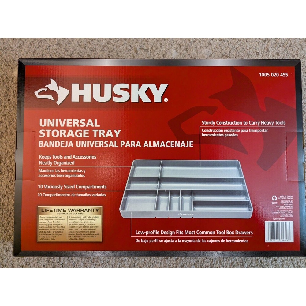 Husky Universal Storage Tray #1005020455 Sturdy Construction