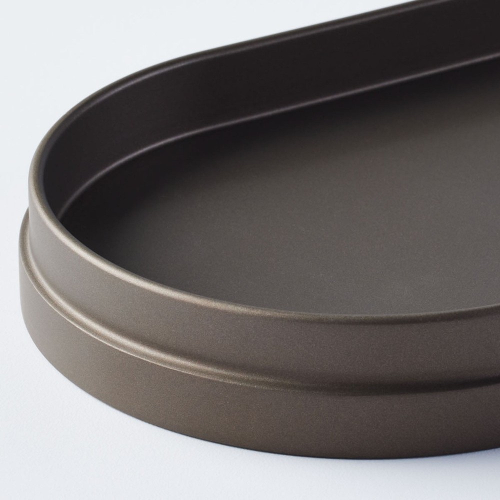 Bronze Metal Decorative Accessory Tray W/ Stackable Design & Easy Clean