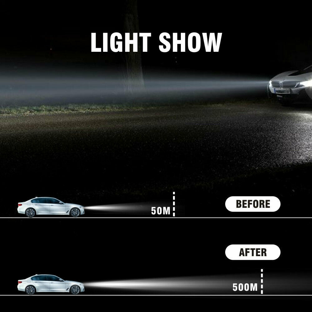 For Acura TL 2004 2005 2006 Front HID Headlight High/Low & LED Fog Light 4×Bulbs