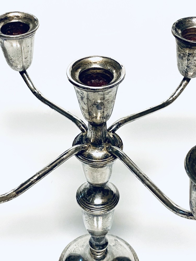 Fine Five Light Sterling Silver Candelabra By Empire