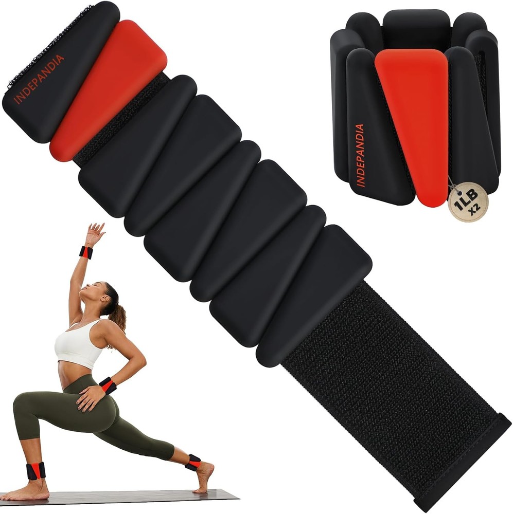 4lb Pair Wrist Ankle Weights Adjustable Weighted Bangles to Boost Calorie Burn