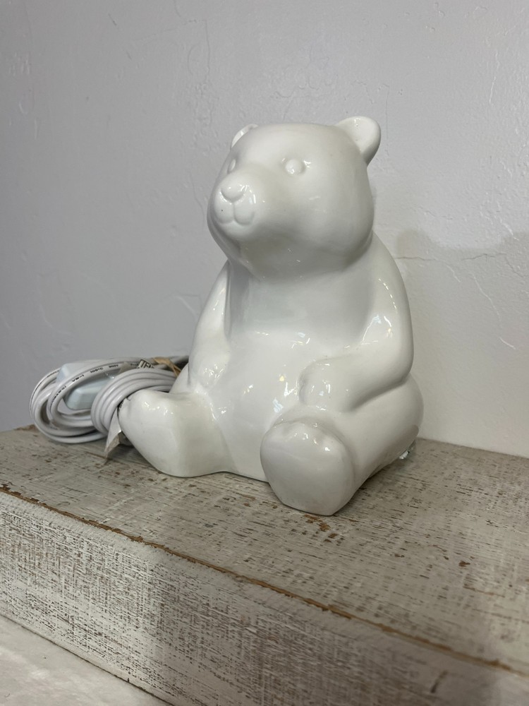 Target Pillowfort White Polar Bear Decor Night Light Ceramic Table Lamp 6 1/2"