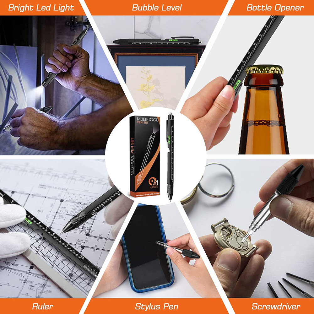 9-in-1 Multitool Pen Gadget Gift for Men
