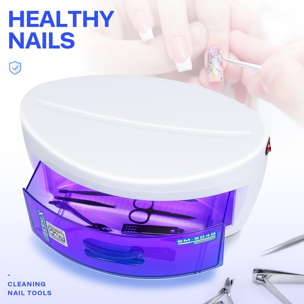 Sterilizer For Nail Tools,Large Capacity 8 W Multipurpose Nail Tools Cleaning...