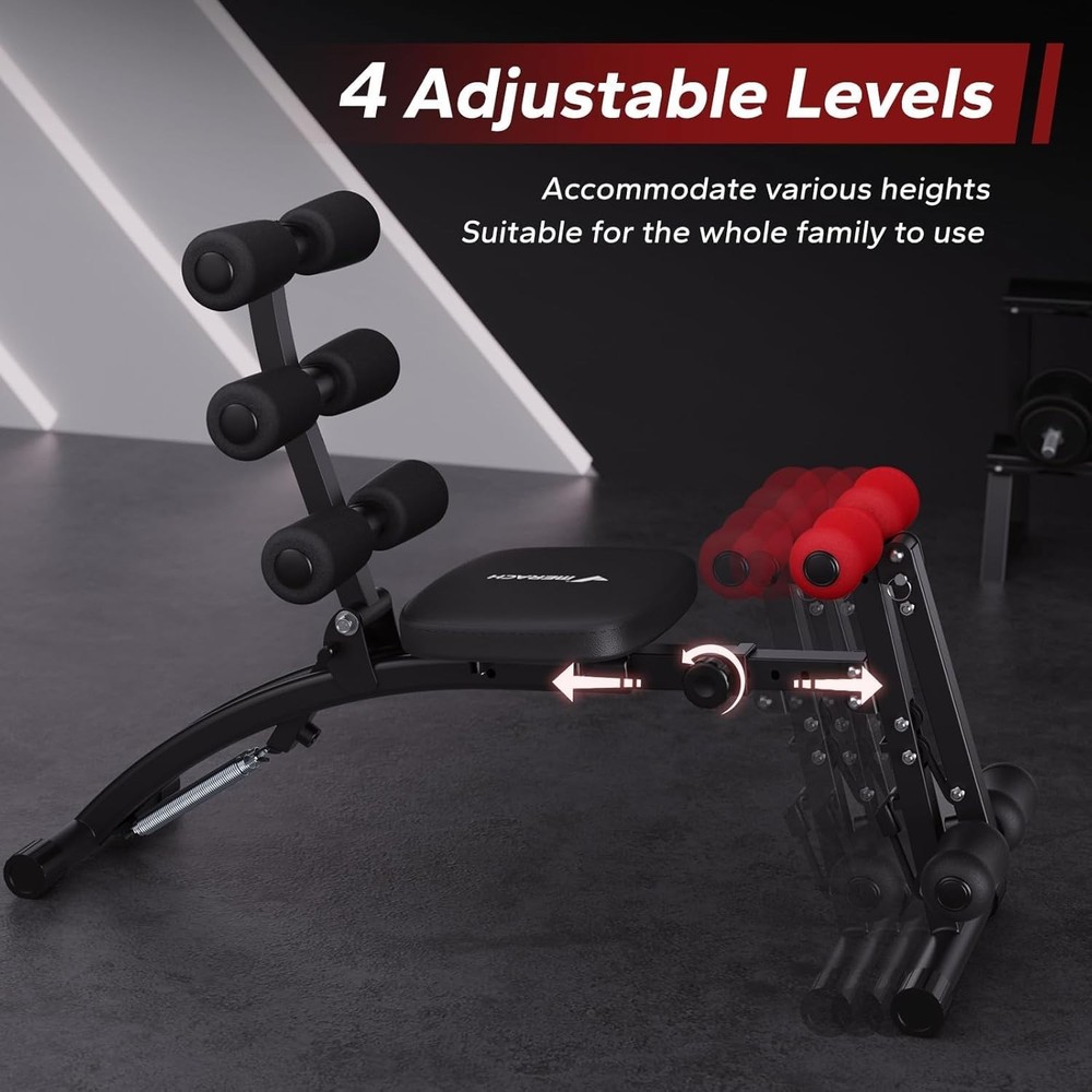 Ab Machine, Multi-Functional Adjustable Ab Trainer, Ab Workout Bench for Home Gy