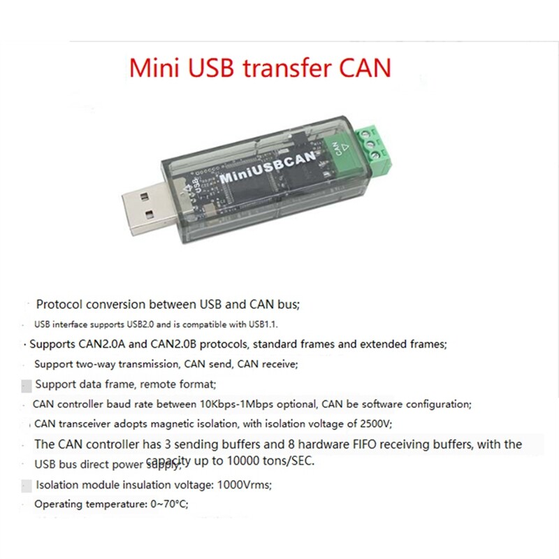 USBCAN CAN analyzer supports secondary development CANopen J1939 device5403-