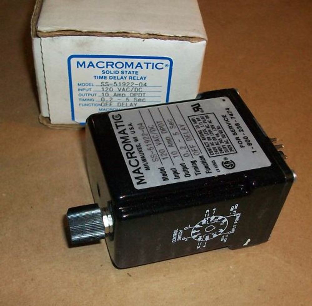 Macromatic Solid State Time Delay Relay  SS-51922-04