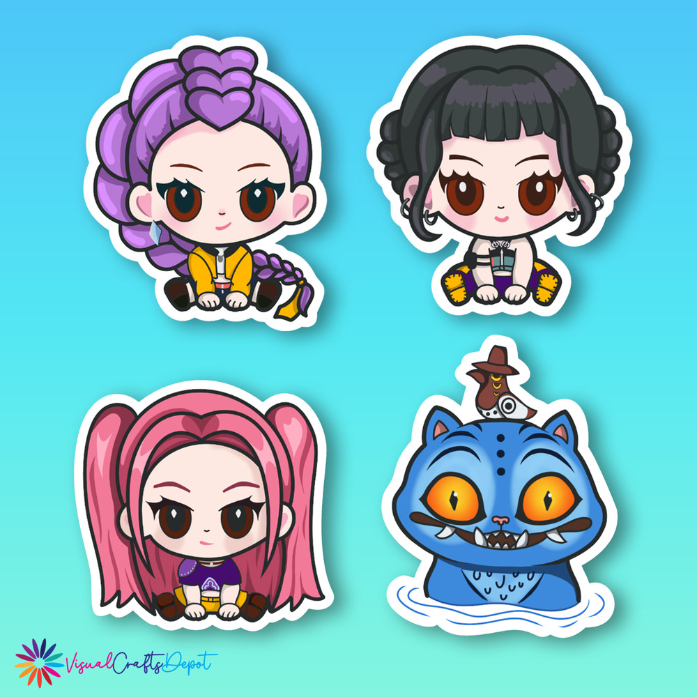 K-pop Idol Huntrix Stickers