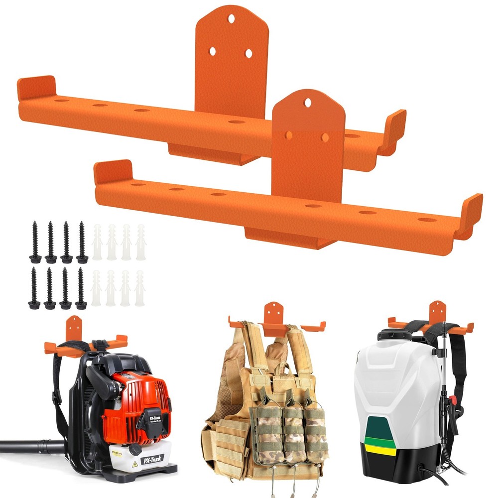 2pcs Backpack Leaf Blower Hanger, Wall & Trailer & Garage Tool Storage Organizer