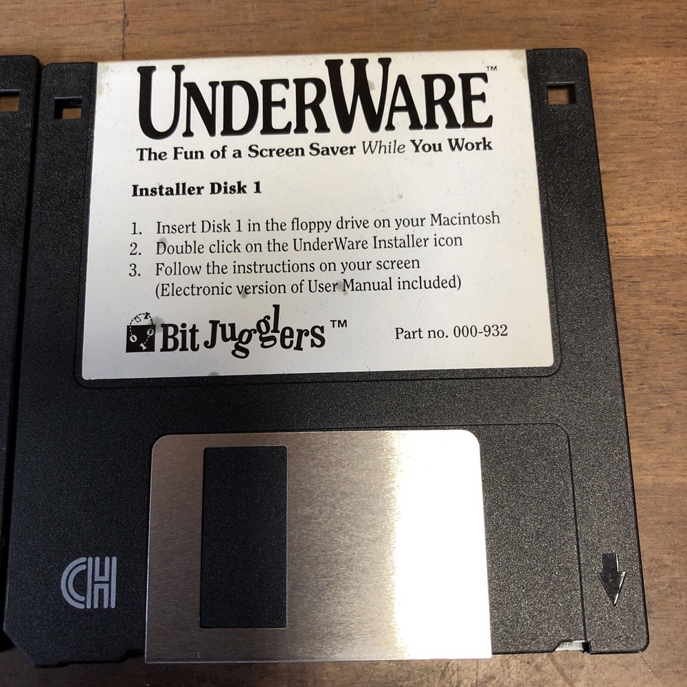 Vintahe 1994 UnderWare Software for Macintosh