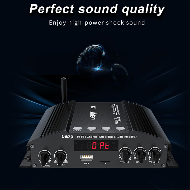 ‌Hi-Fi 240W Multi-Source Amplifier: Bluetooth/Optical/USB/RCA Palm-Sized Design‌