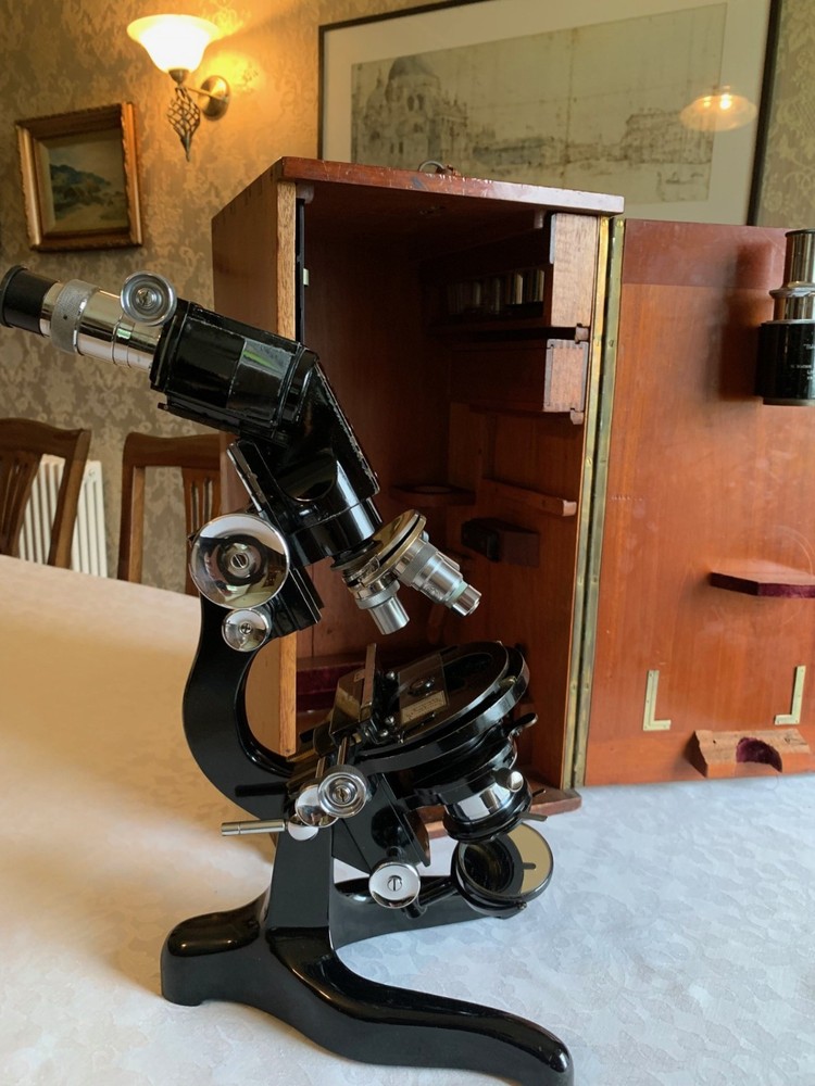 Vintage Watson Bactil Mono & Binocular Research Microscope #65792 - c1938, Cased