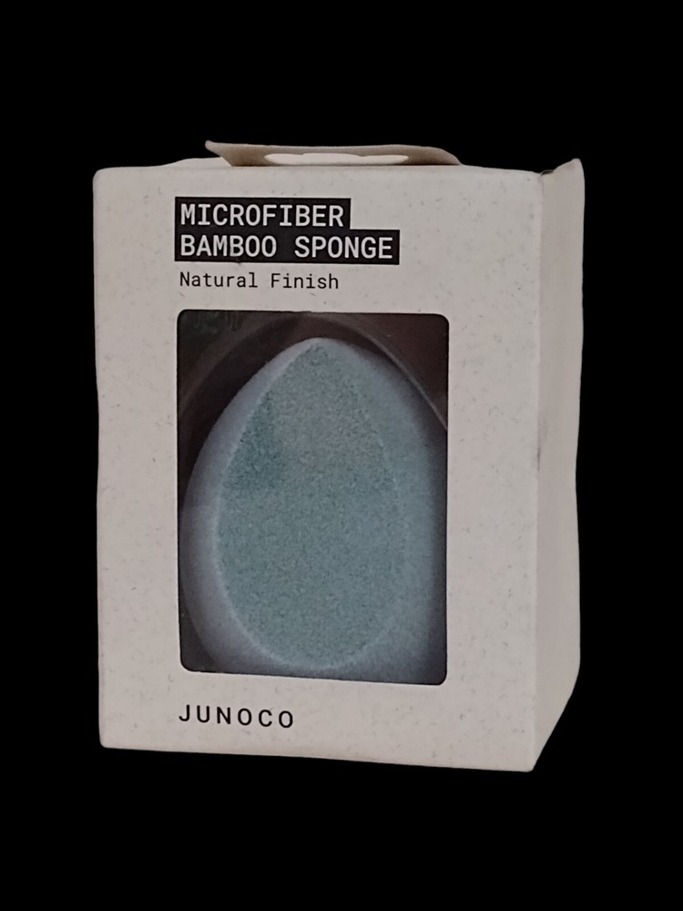 Junoco MICROFIBER BAMBOO SPONGE Natural Finish ANTIMICROBIAL HYDROPHILIC Blue