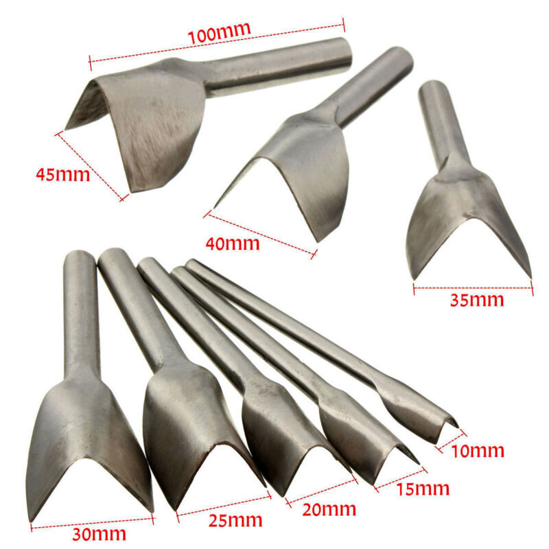 Leather Craft Tools， Half Round V Shaped Cutter Punch, 10-45mm