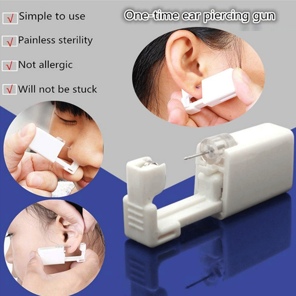 Professional Steel Ear Body Piercing Gun 1pcs Studs Tool Kit Set