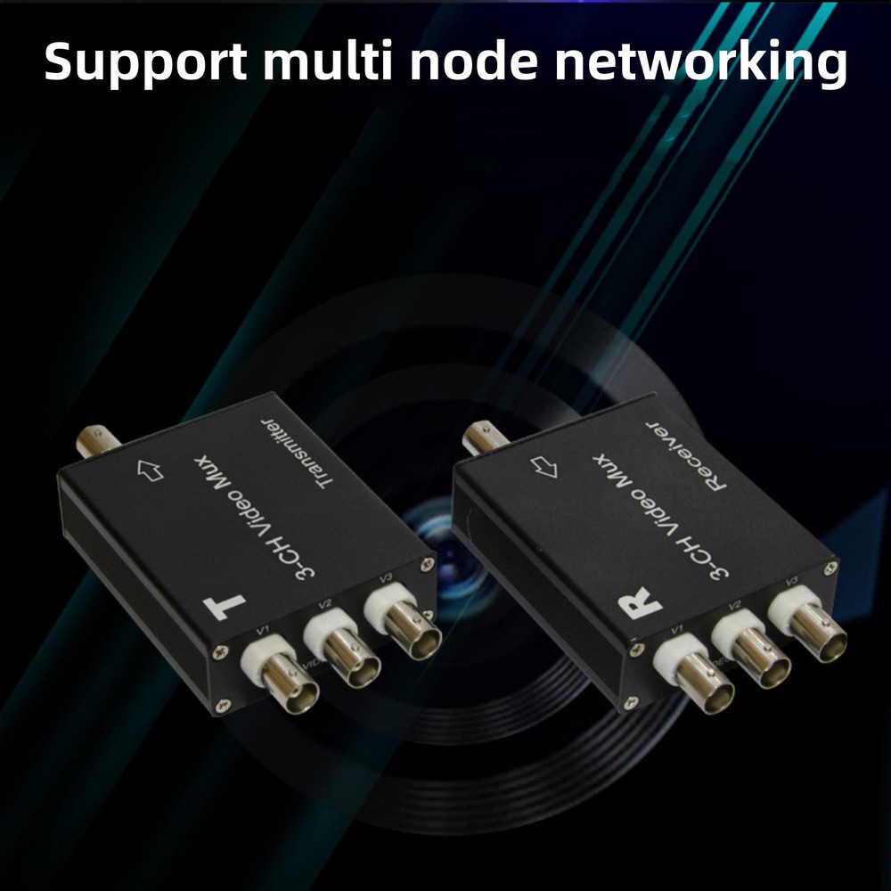 3 Channel Video Multiplexer Analog Camera Extender Receiver&Transmitter DC12V