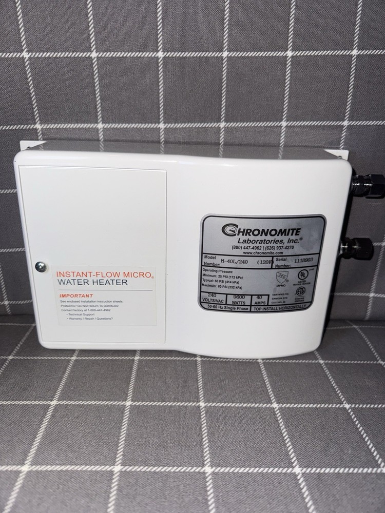 Chronomite Instant Flow Tankless Water Heater M40L/240 9600 Watts - 40 Amps