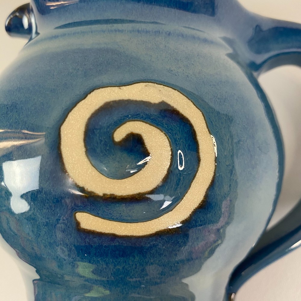 Jack O'Patsy Studio Blue Irlande Dene Ceramic Deathwish Cafe Pottery Pitcher Jug
